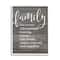 Stupell Industries Family Definition Planked Framed Wall Art